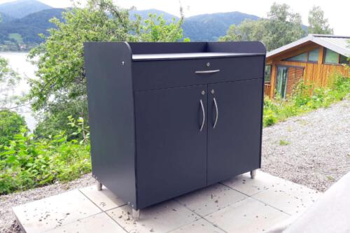 CA20 HPL Servicestation Dekor carbongrau